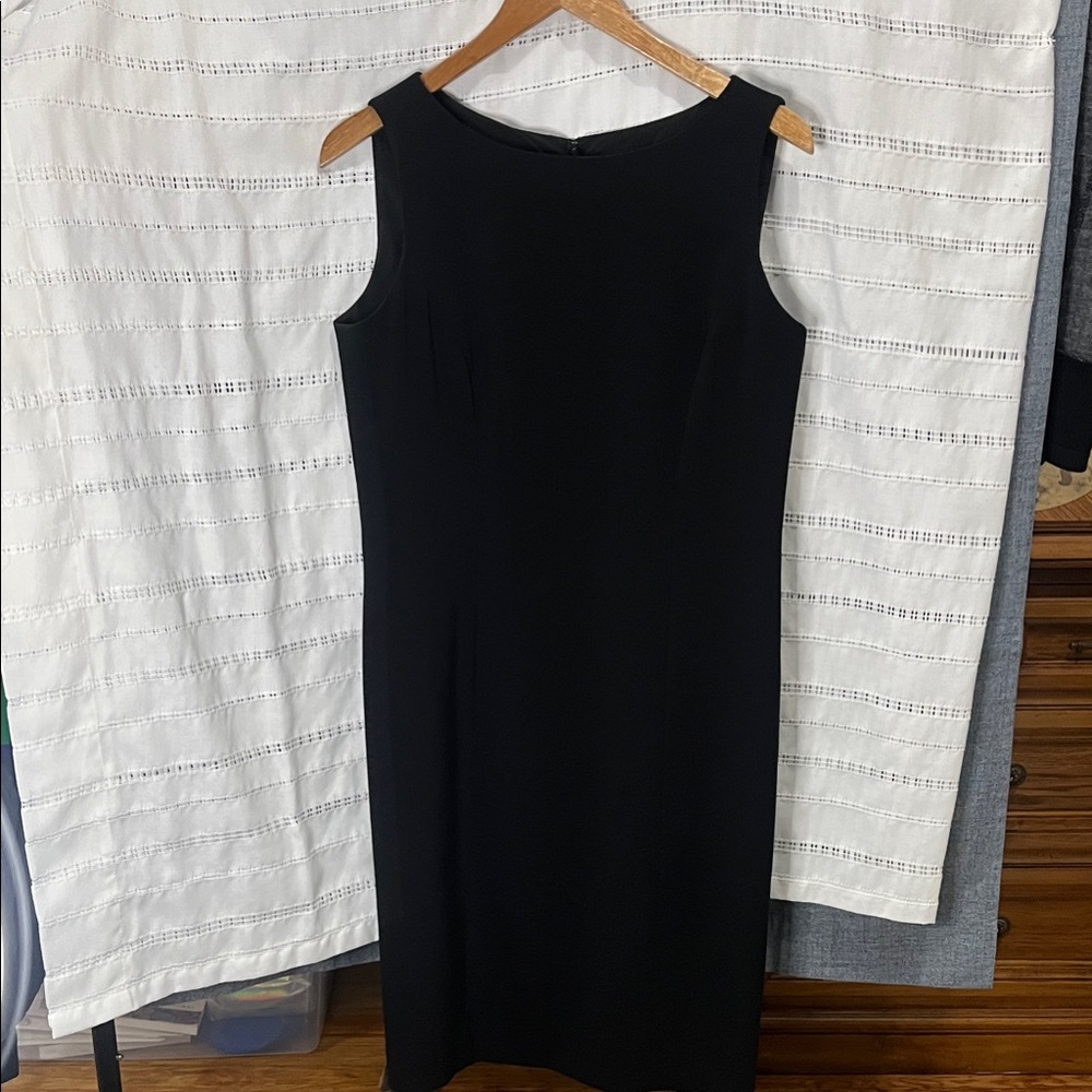 Tahari ASL Classic Black Midi Dress